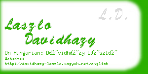 laszlo davidhazy business card